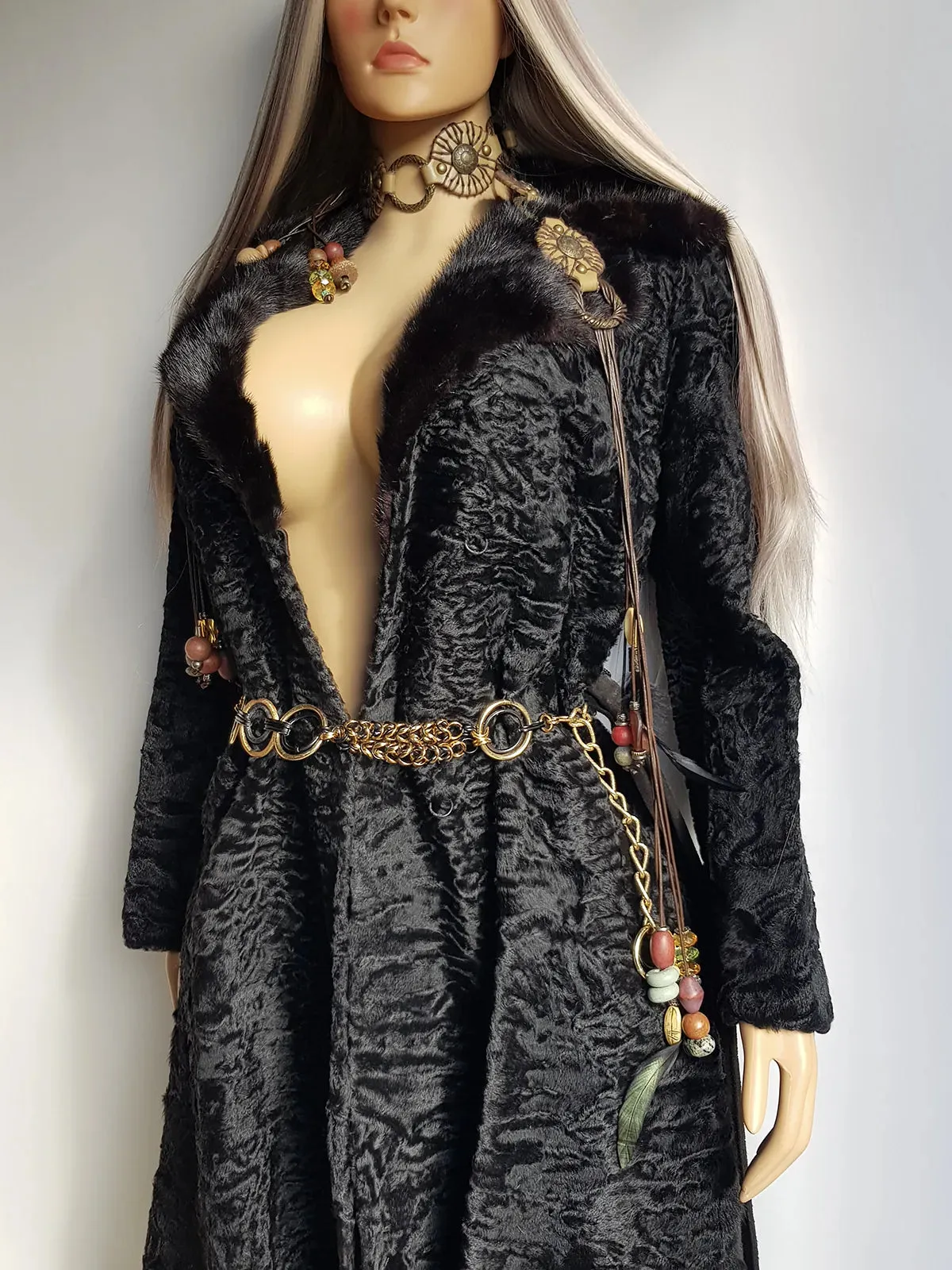 1960s Vintage Fox Fur & Curly Lambskin Coat - Super Soft Layers of Fur & Wool
