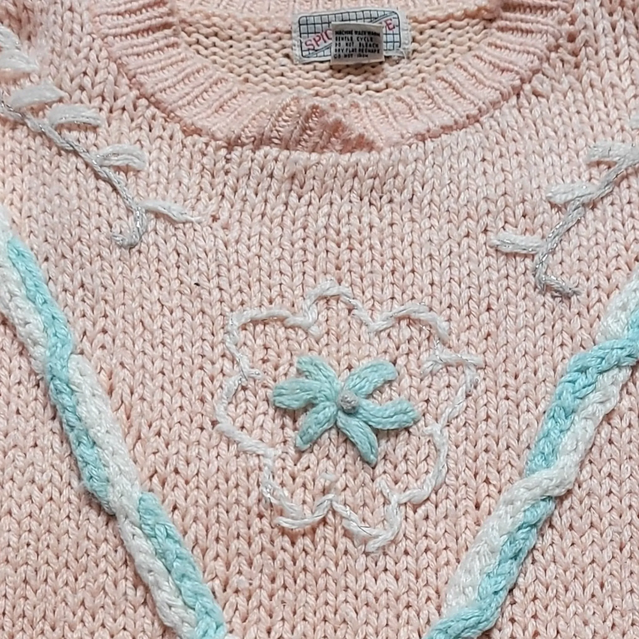 80s Womens Vintage Sweater Spice of Life Sweater Size M