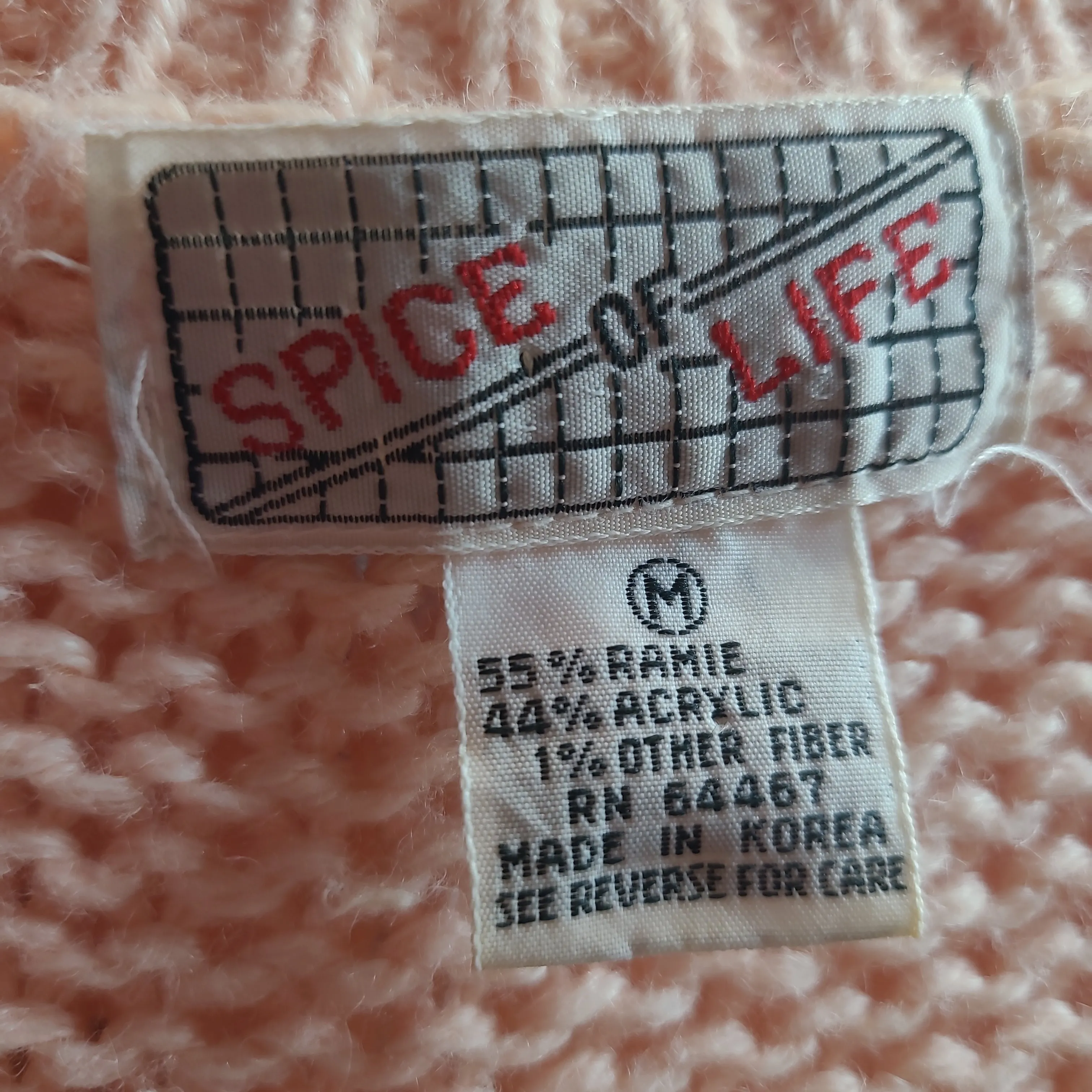 80s Womens Vintage Sweater Spice of Life Sweater Size M