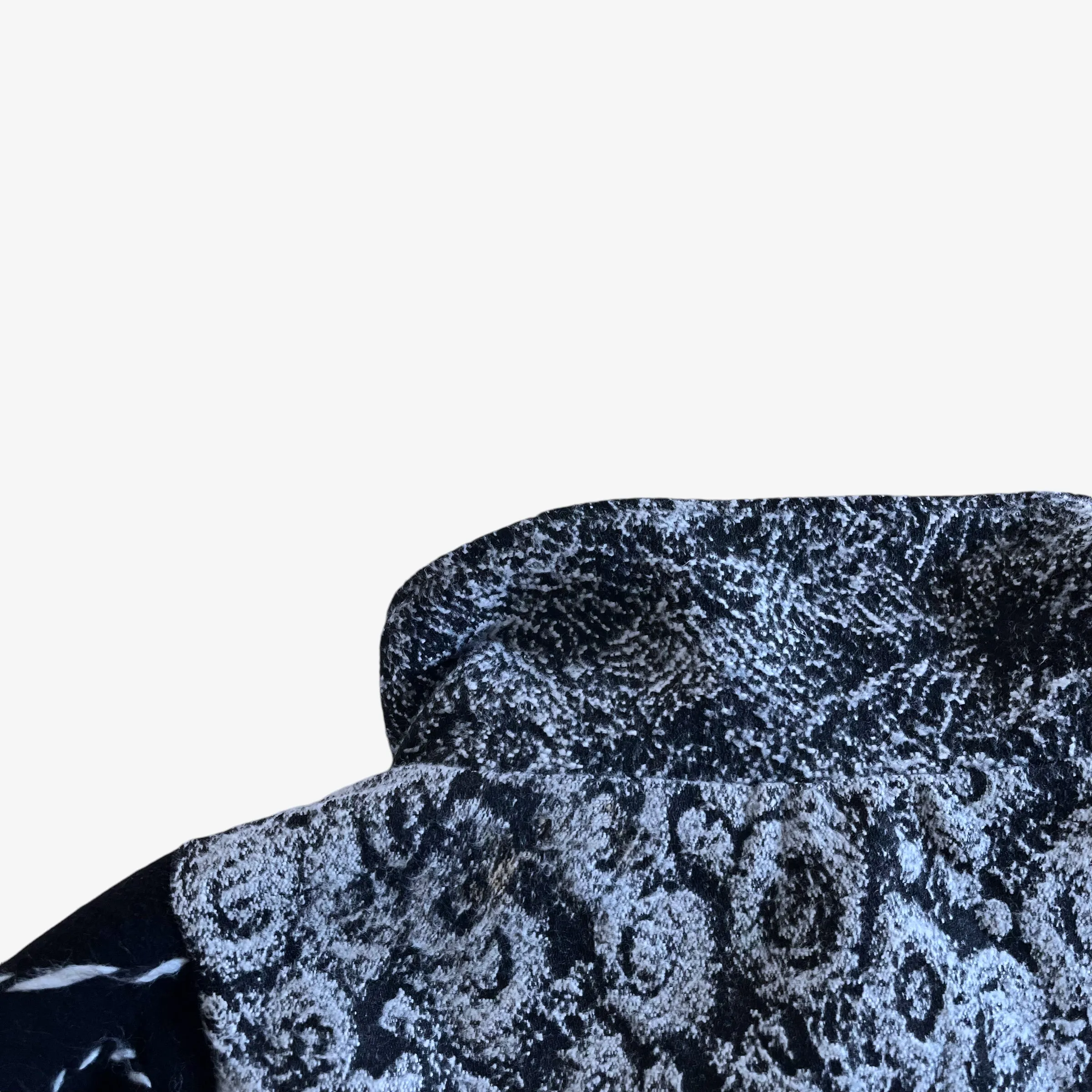 Abstract Patchwork Print Wool Coat (Womenswear)
