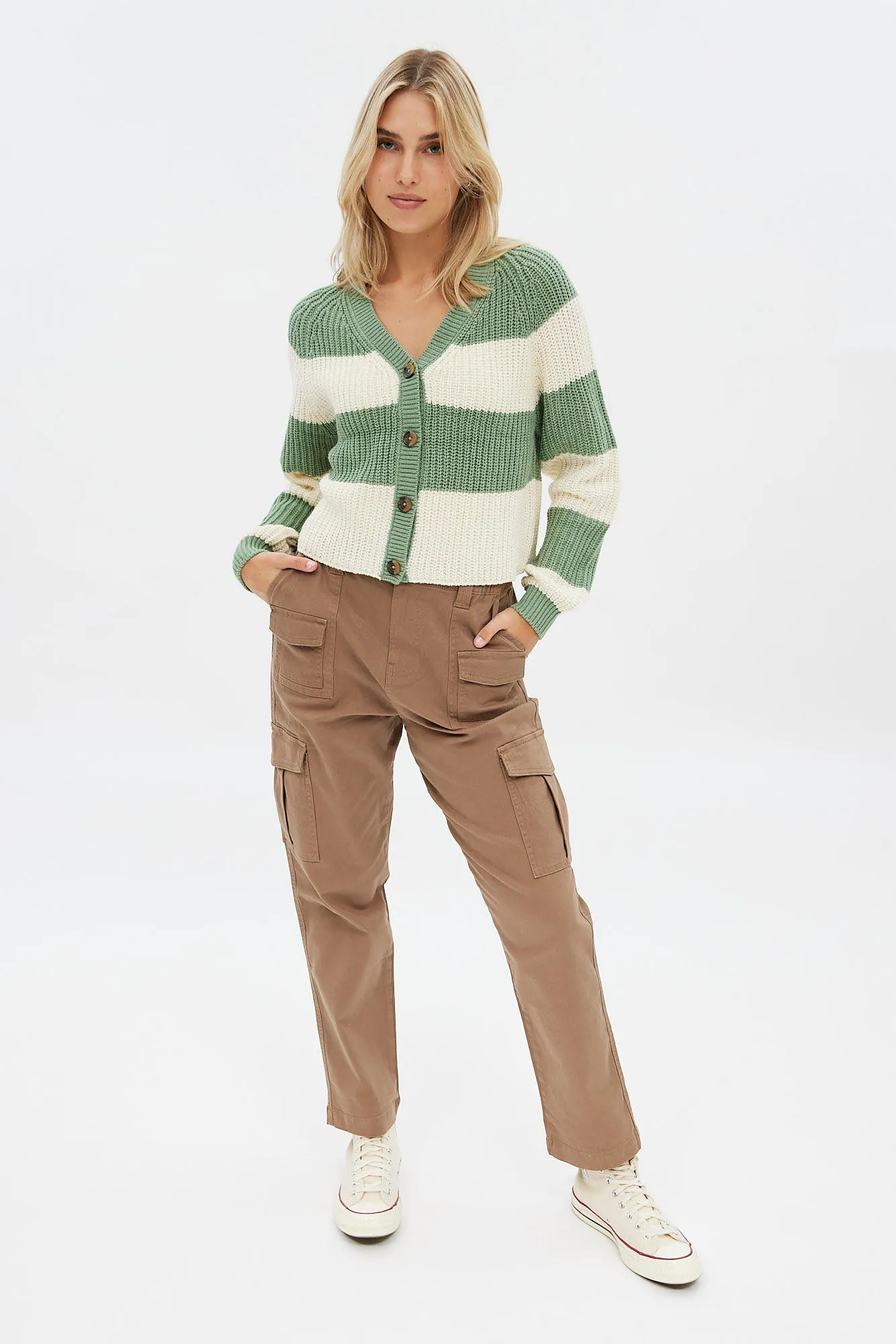 AERO Mid Rise Utility Cargo Straight Twill Jean