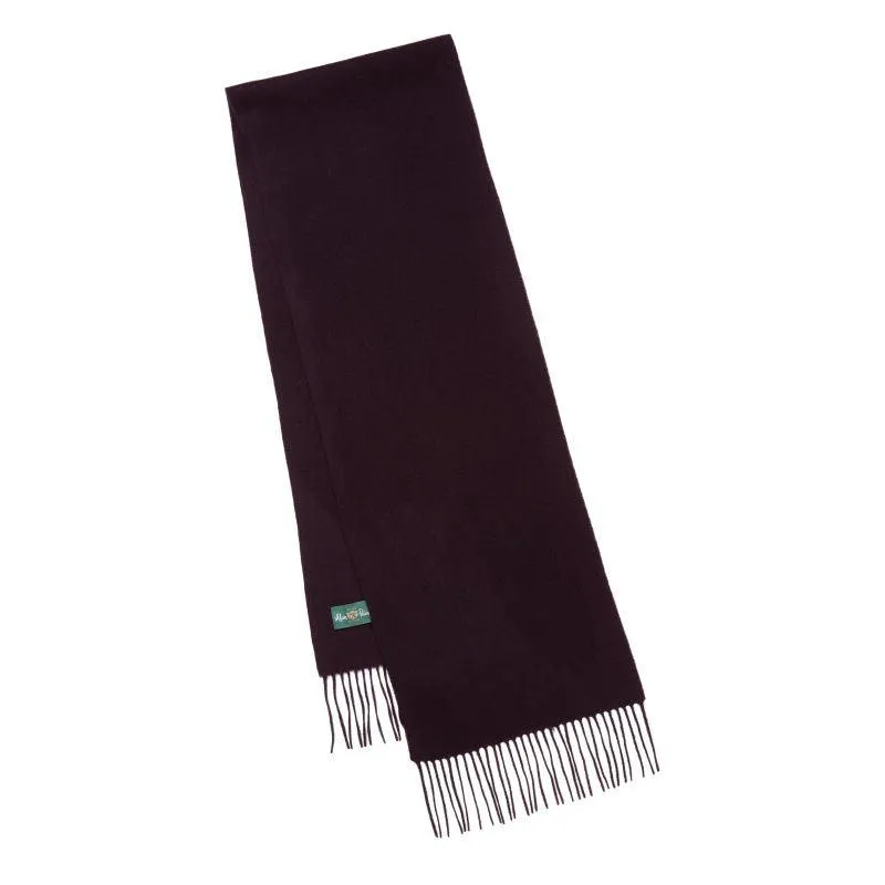 Alan Paine Hedley Lambswool Scarf (30 x 200cm) - Wine