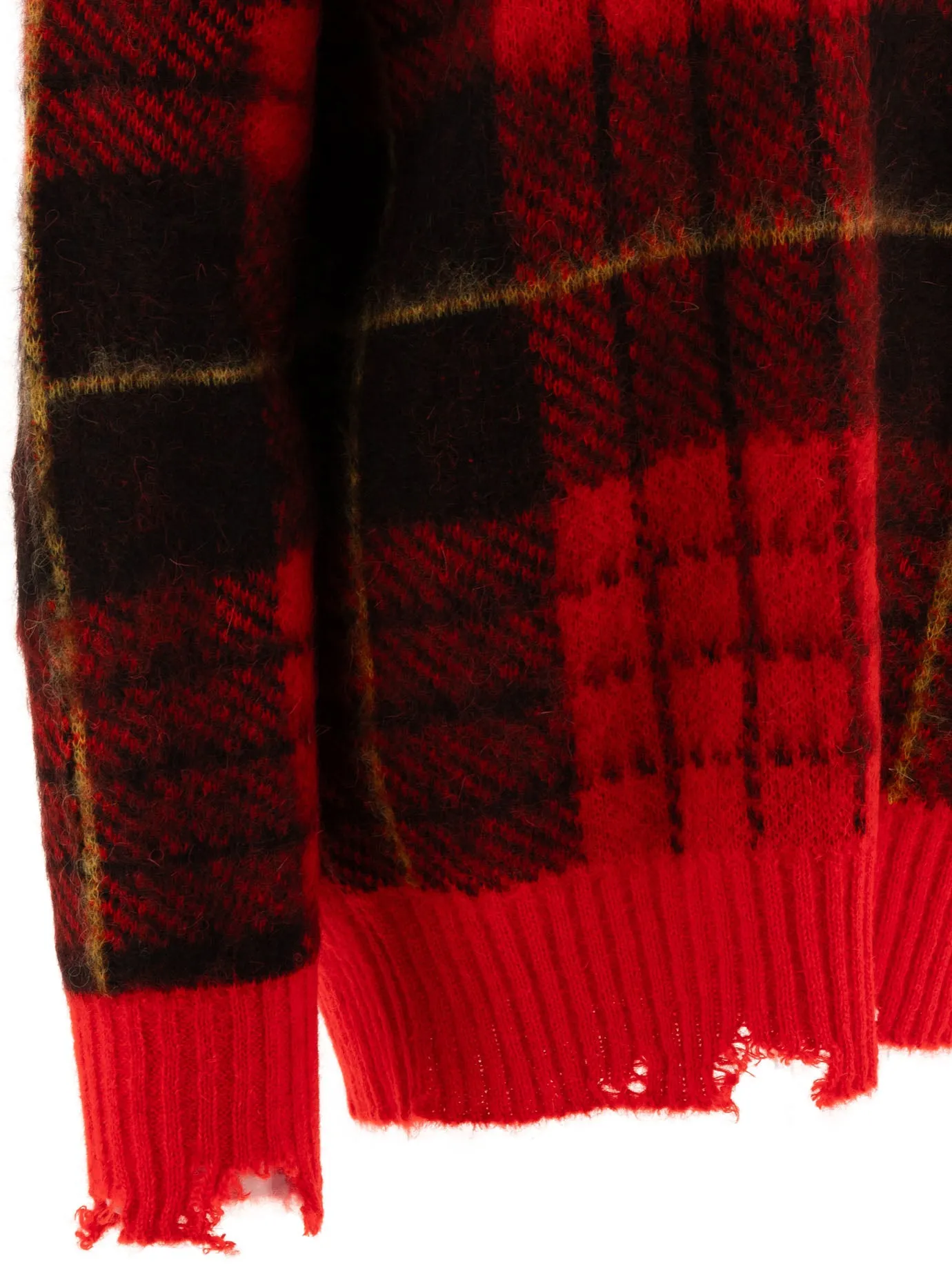 Alexander McQueen Tartan Distressed Sweater