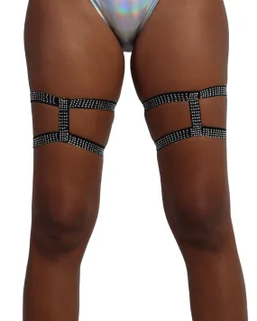 Always Shine Ur Brightest Rhinestone Pair Leg Garters