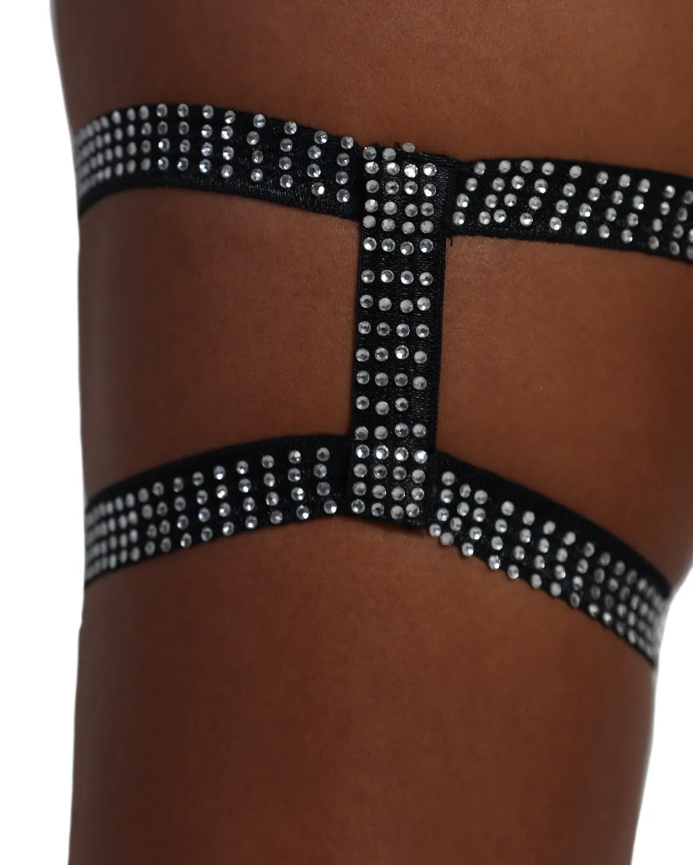 Always Shine Ur Brightest Rhinestone Pair Leg Garters