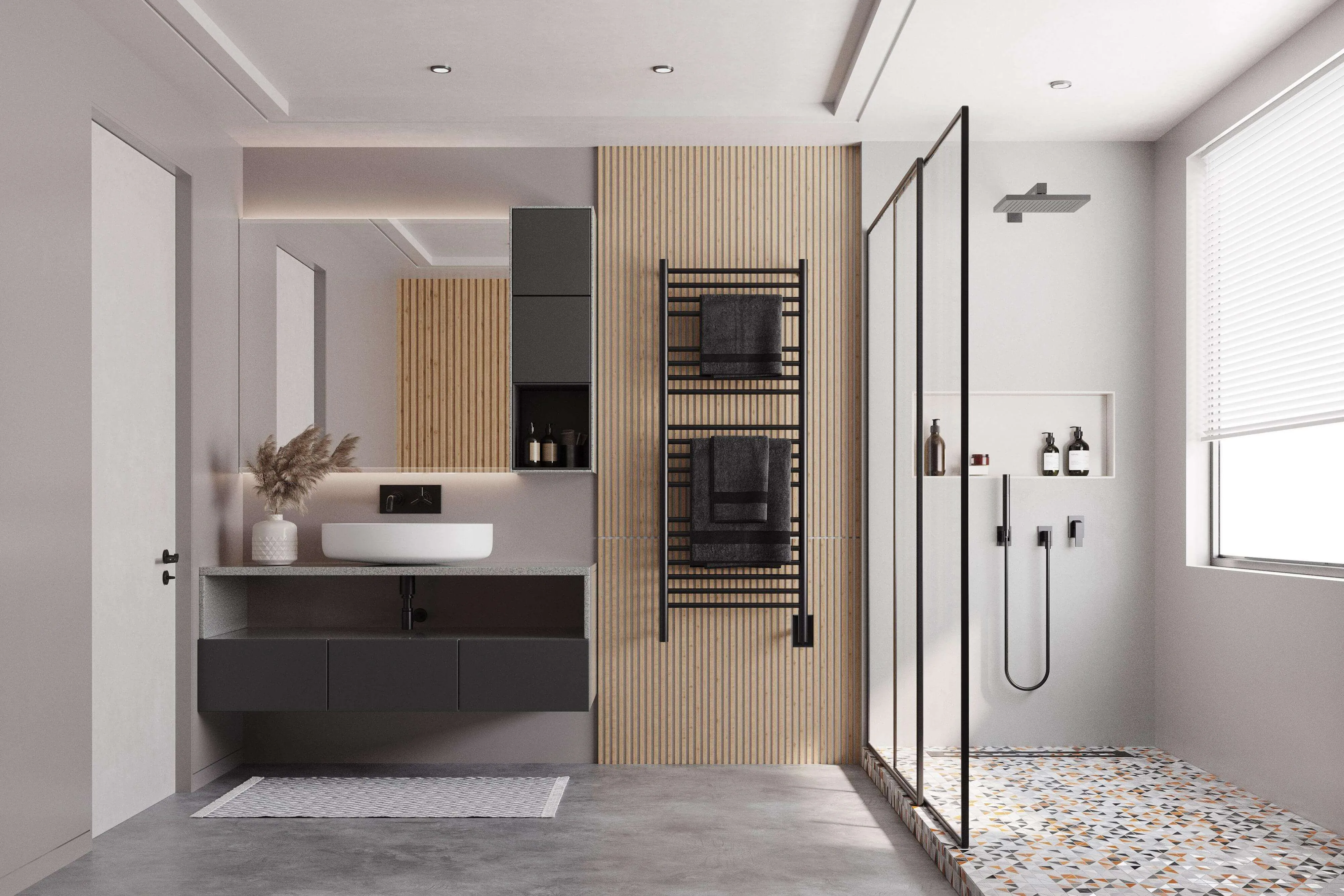 Amba Jeeves D Straight Hardwired Towel Warmer  - 20.5"w x 53"h