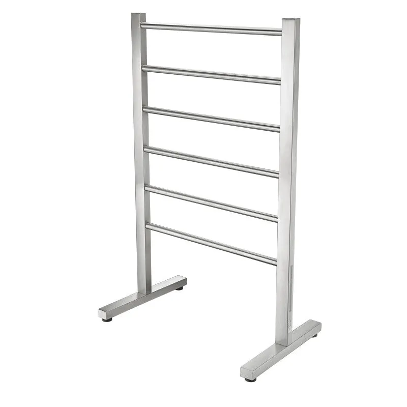 ANZZI Riposte Series 6-Bar Stainless Steel Floor Mounted Electric Towel Warmer Rack