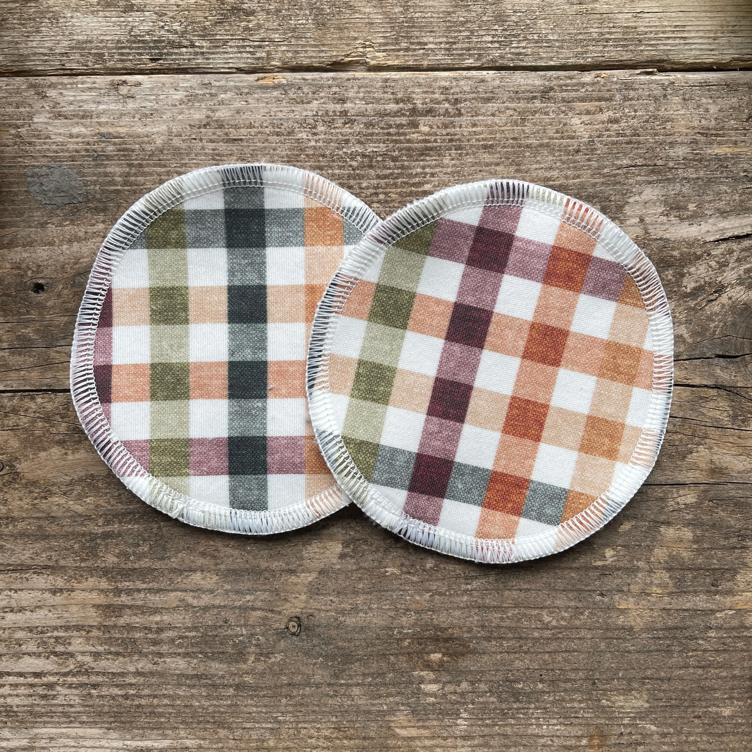 Autumn Check Reusable Breast Pads