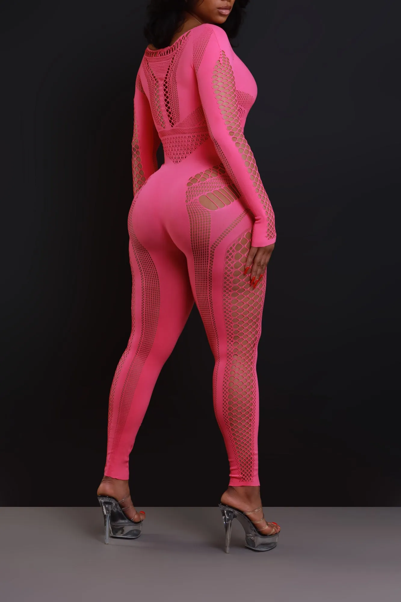 Baby Girl Laser Cut Seamless Jumpsuit - Pink