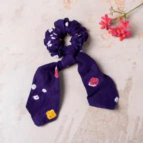 Bandhani Tie-Dye Cotton Elastic Hair Bands/Scarf Ponytail Holder/Scrunchie Ties