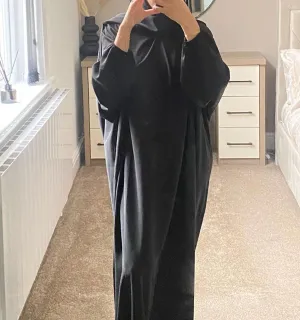 Black All-in-One Scarf Abaya