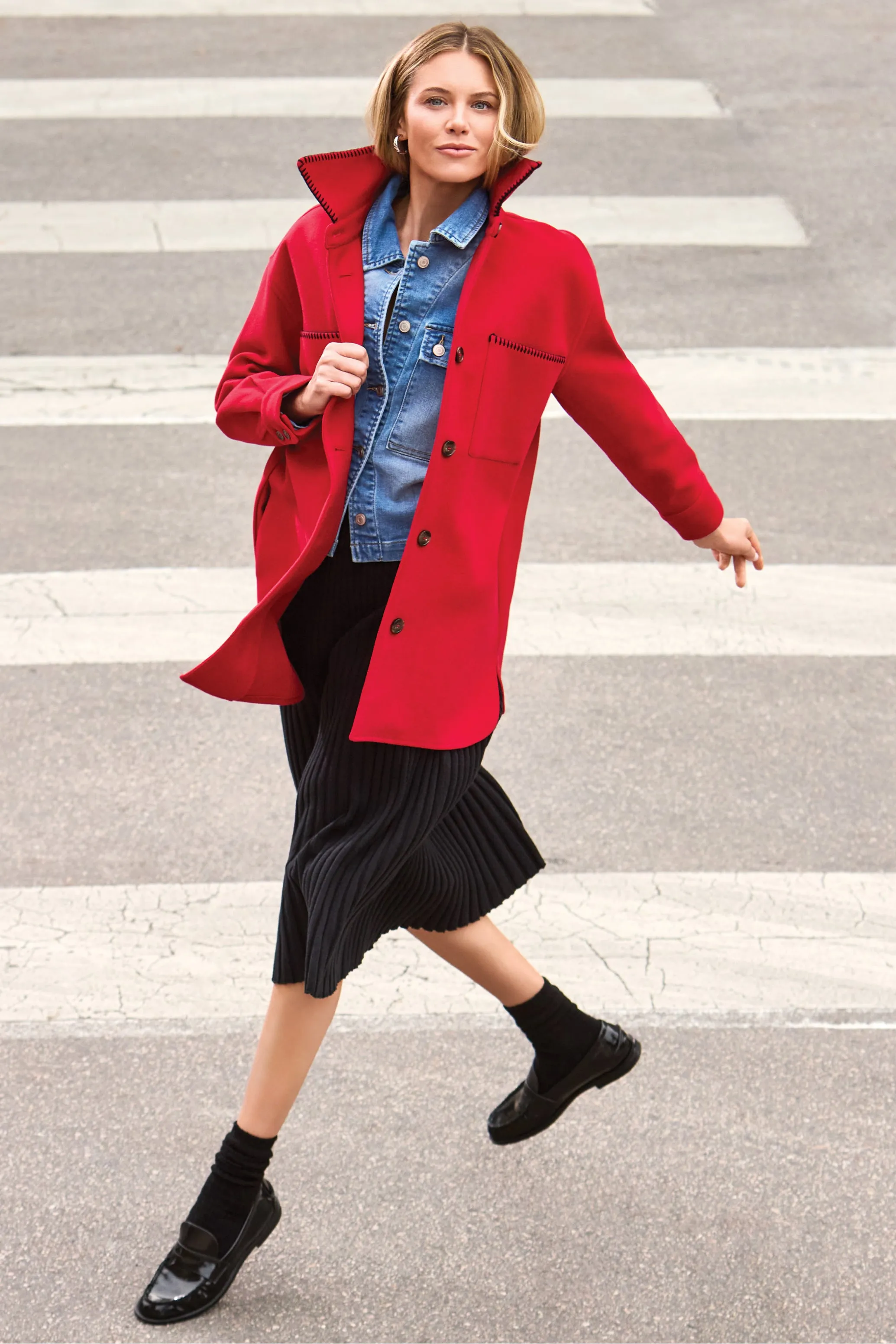Blanket Stitch Coat