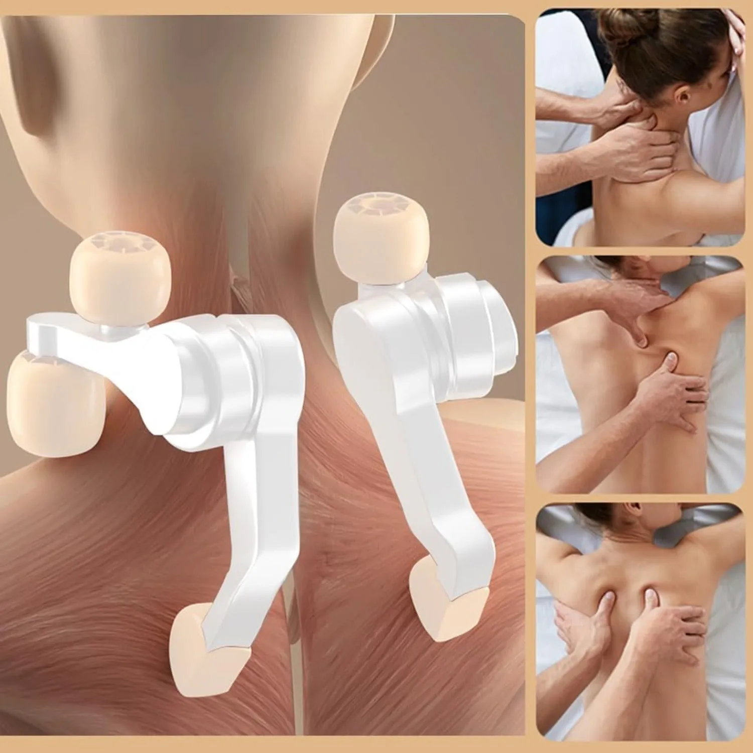(BOGO for IBM-P03) Neck & Shoulder Massager 4D Rollers Working on Deep Tissue Sorness and Knots Relief