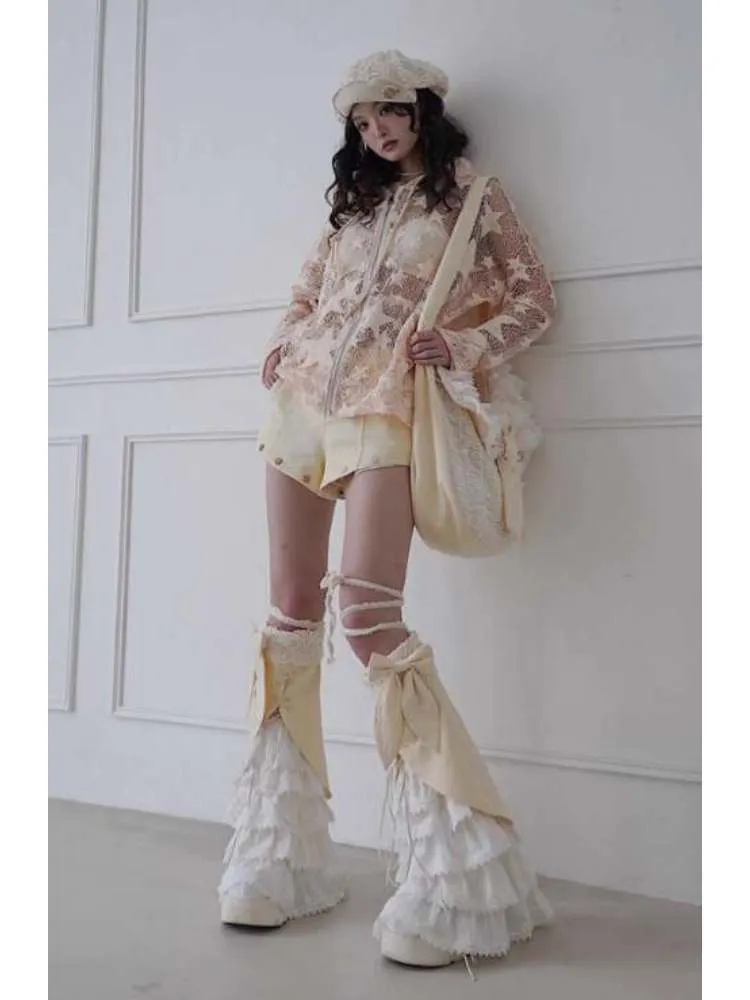 Bowknots Tiered Leg Warmers【s0000008149】