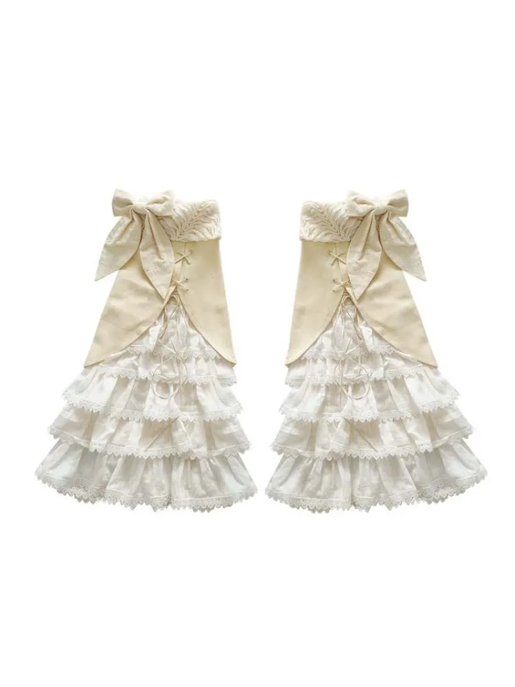 Bowknots Tiered Leg Warmers【s0000008149】