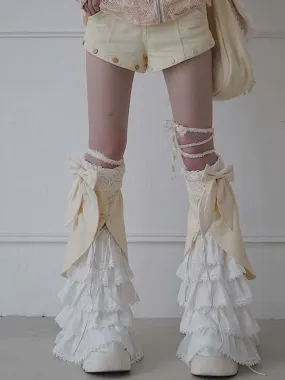 Bowknots Tiered Leg Warmers【s0000008149】