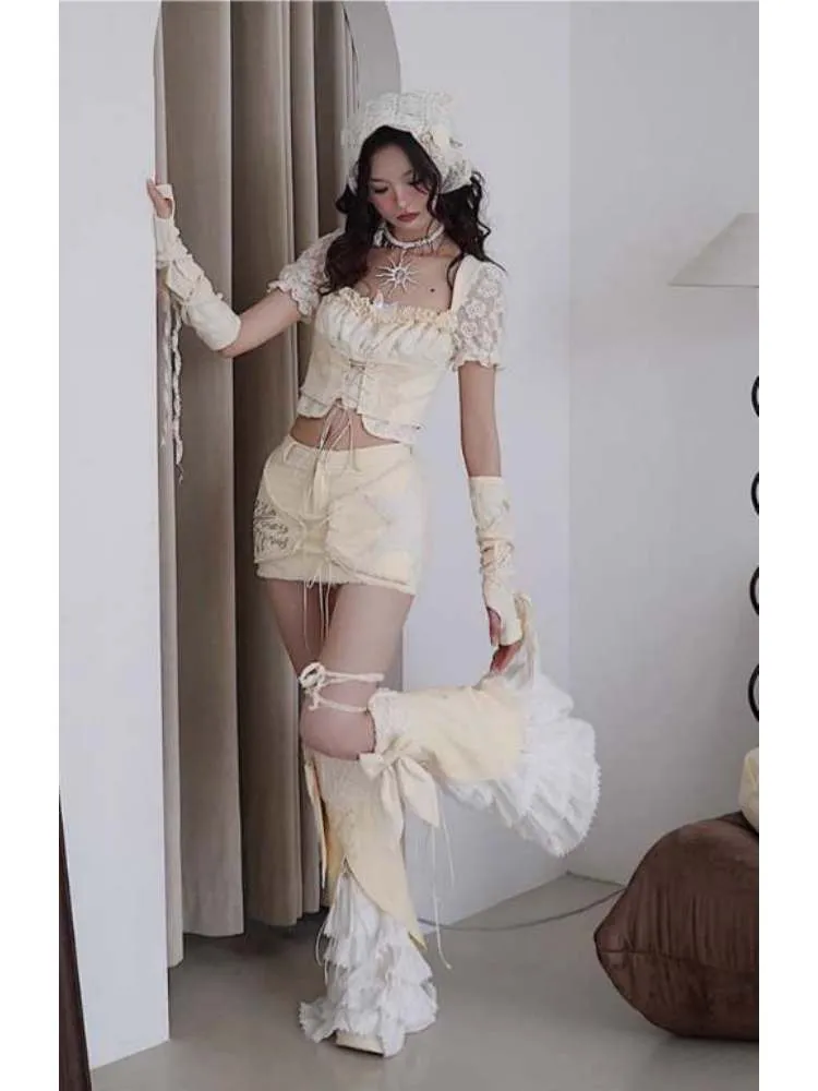 Bowknots Tiered Leg Warmers【s0000008149】