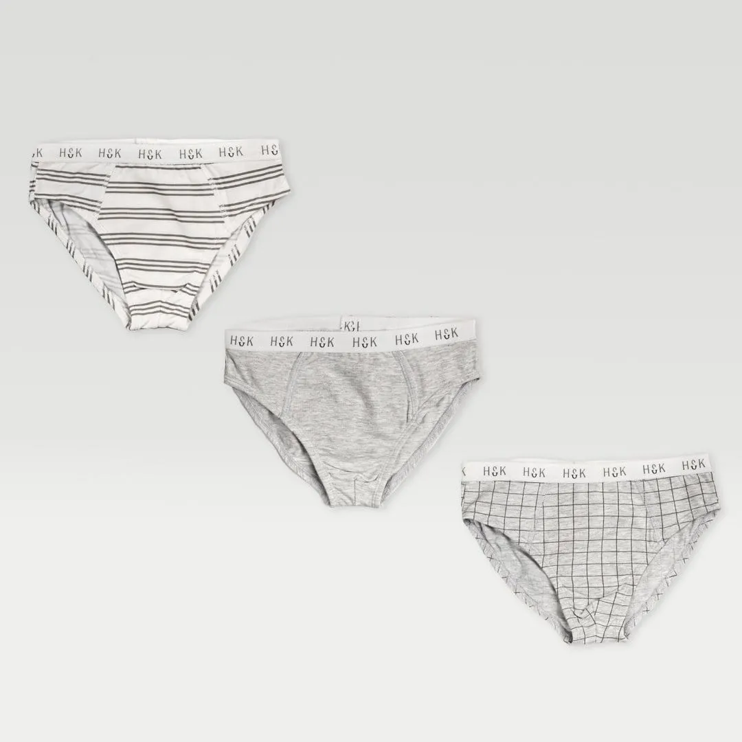 Boys Brief, Pack of 3, Bio-wash Cotton Antibacterial Finish  (1-10 Years)