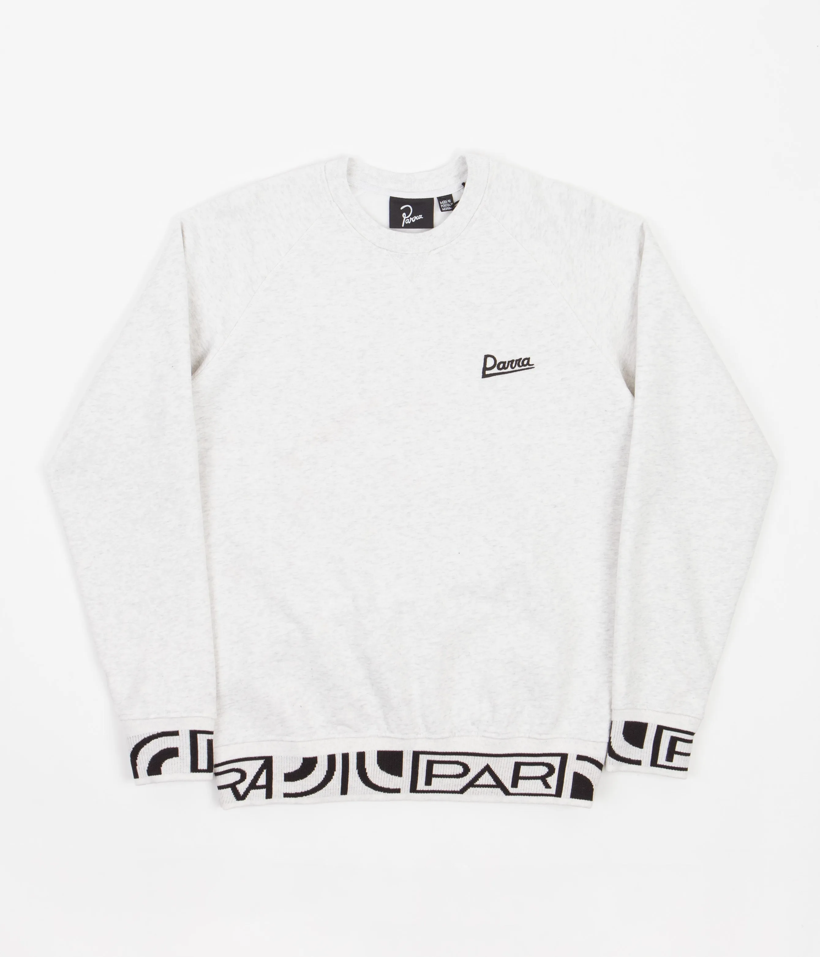 by Parra Tape Cuffs Crewneck Sweatshirt - Ash Grey