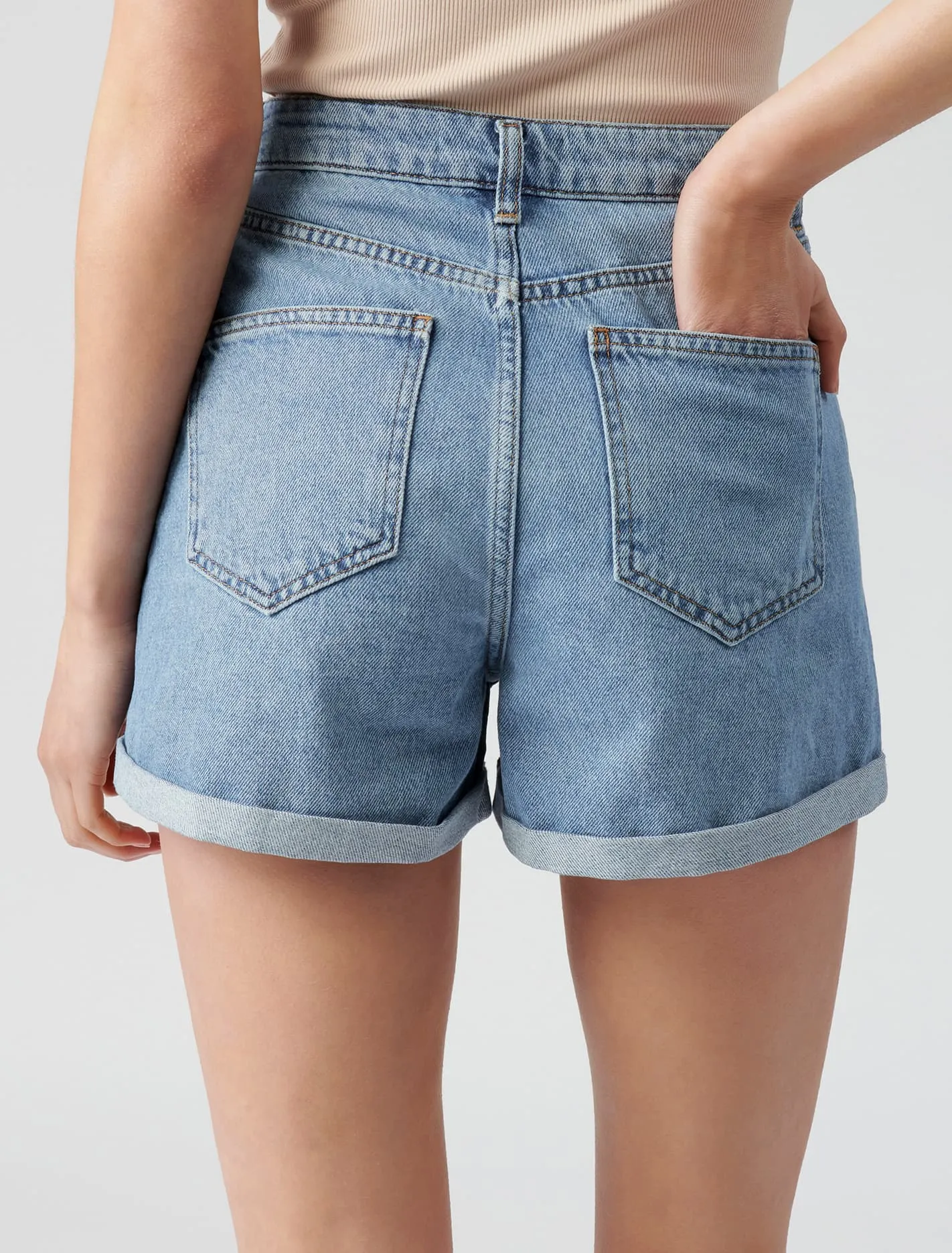 Casey Pleated Denim Short