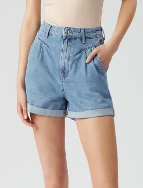 Casey Pleated Denim Short
