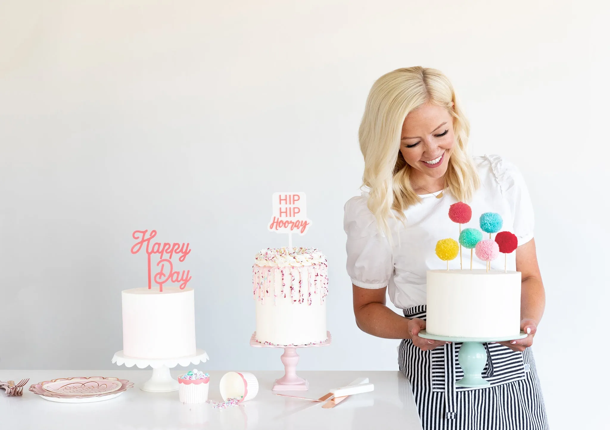 CBC702 - Cake By Courtney Pom Pom Cake Toppers
