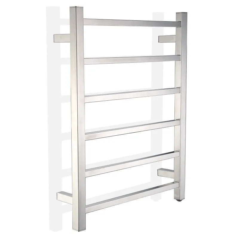 Charles Series 6-Bar Stainless Steel Wall Mounted Electric Towel Warmer Rack in Brushed Nickel