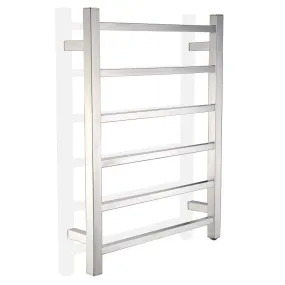 Charles Series 6-Bar Stainless Steel Wall Mounted Electric Towel Warmer Rack in Brushed Nickel