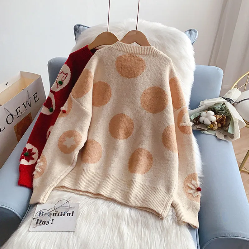Christmas clothes sister sweater  5256