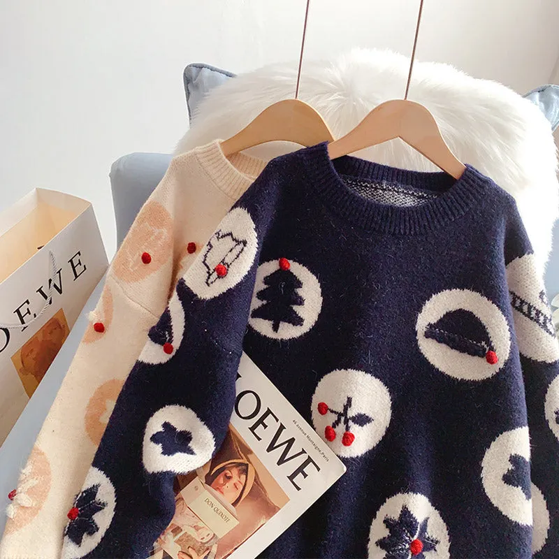 Christmas clothes sister sweater  5256