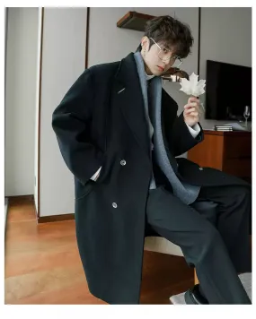 Chuan Double-Breasted With Scarf Long Coat