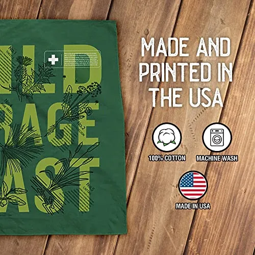 Colter Co. Forager Survival Bandana - 100% Cotton & Unique Bandanas For Men & Women - Made In The USA (22"x22", Green)
