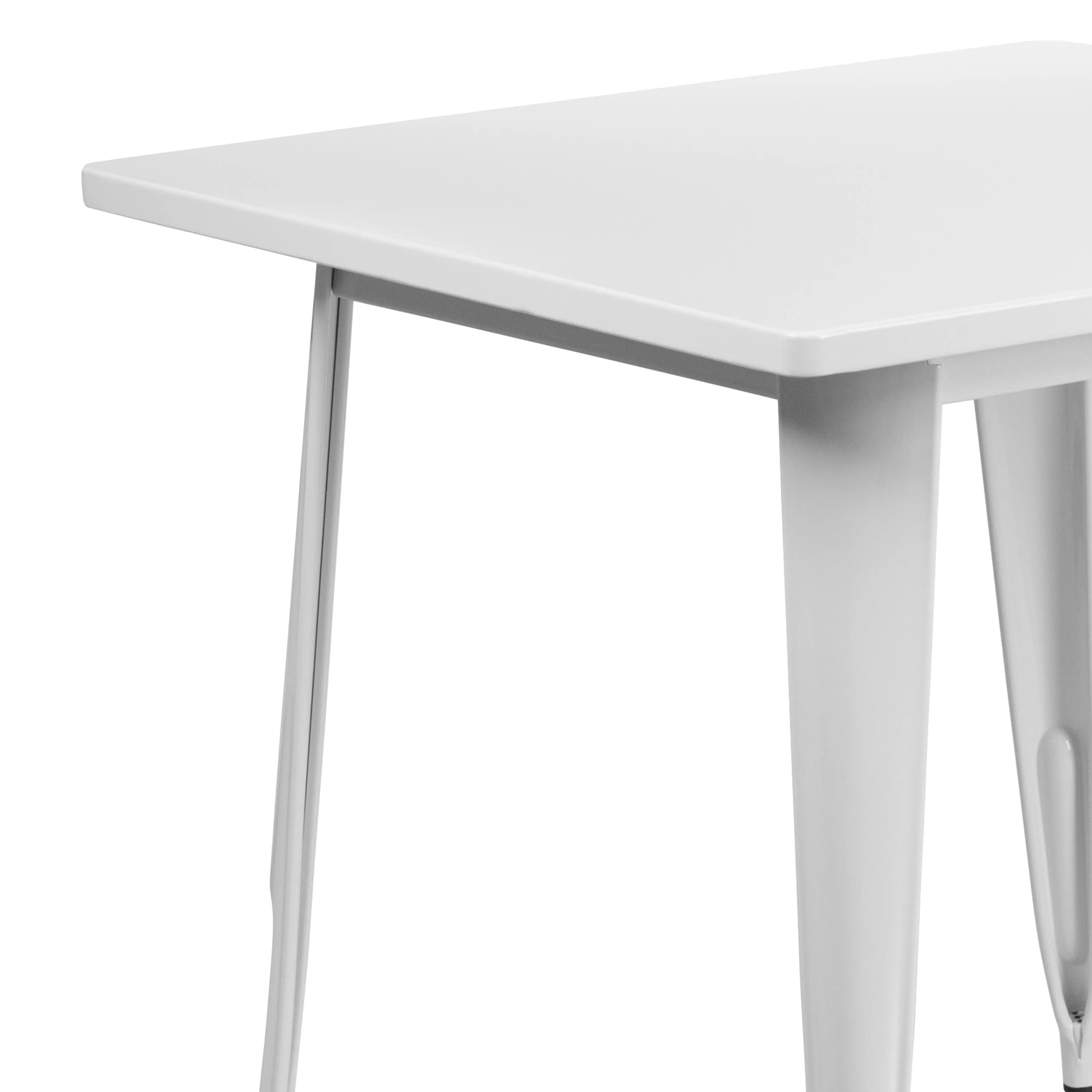 Commercial Grade 31.5" Square Metal Indoor-Outdoor Table