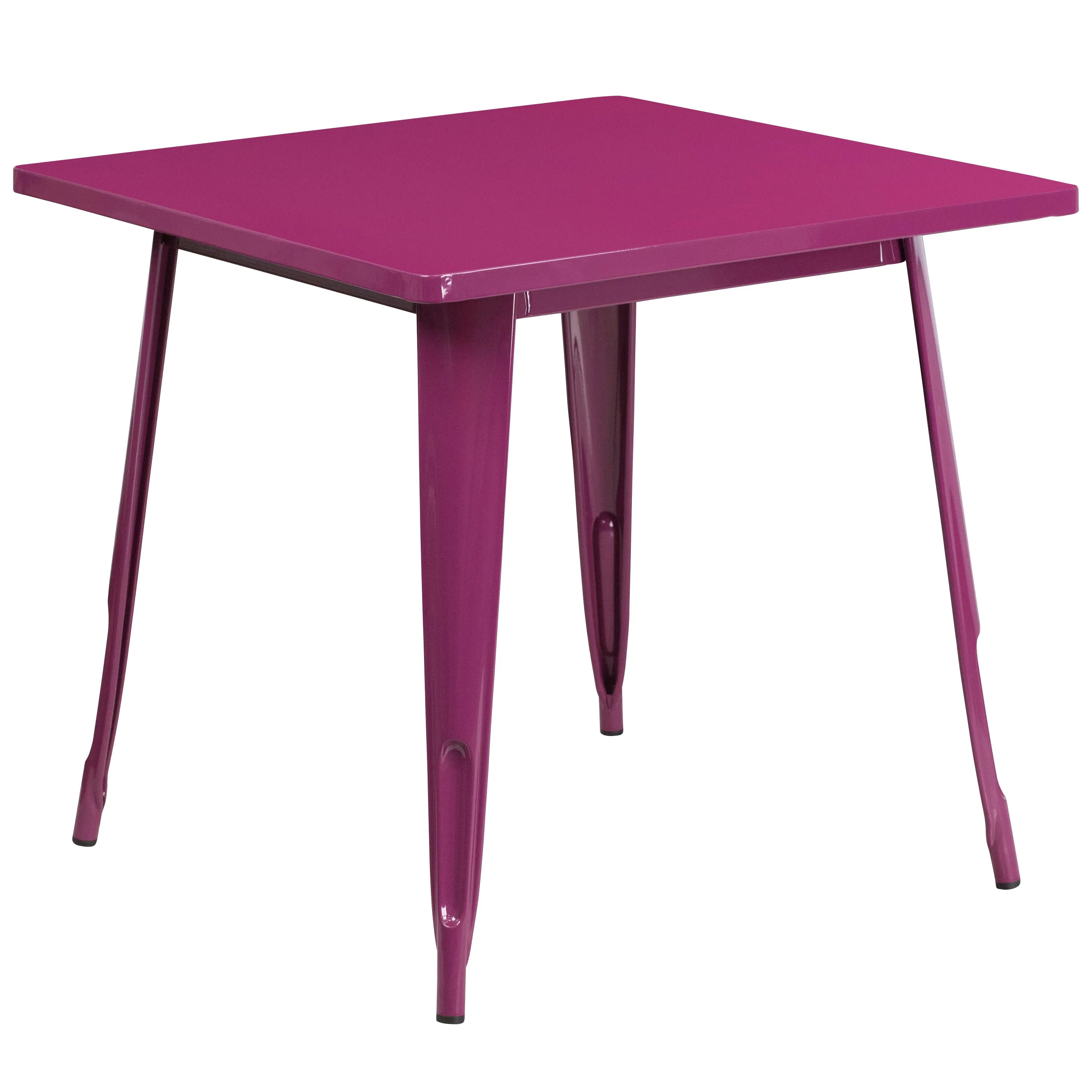 Commercial Grade 31.5" Square Metal Indoor-Outdoor Table