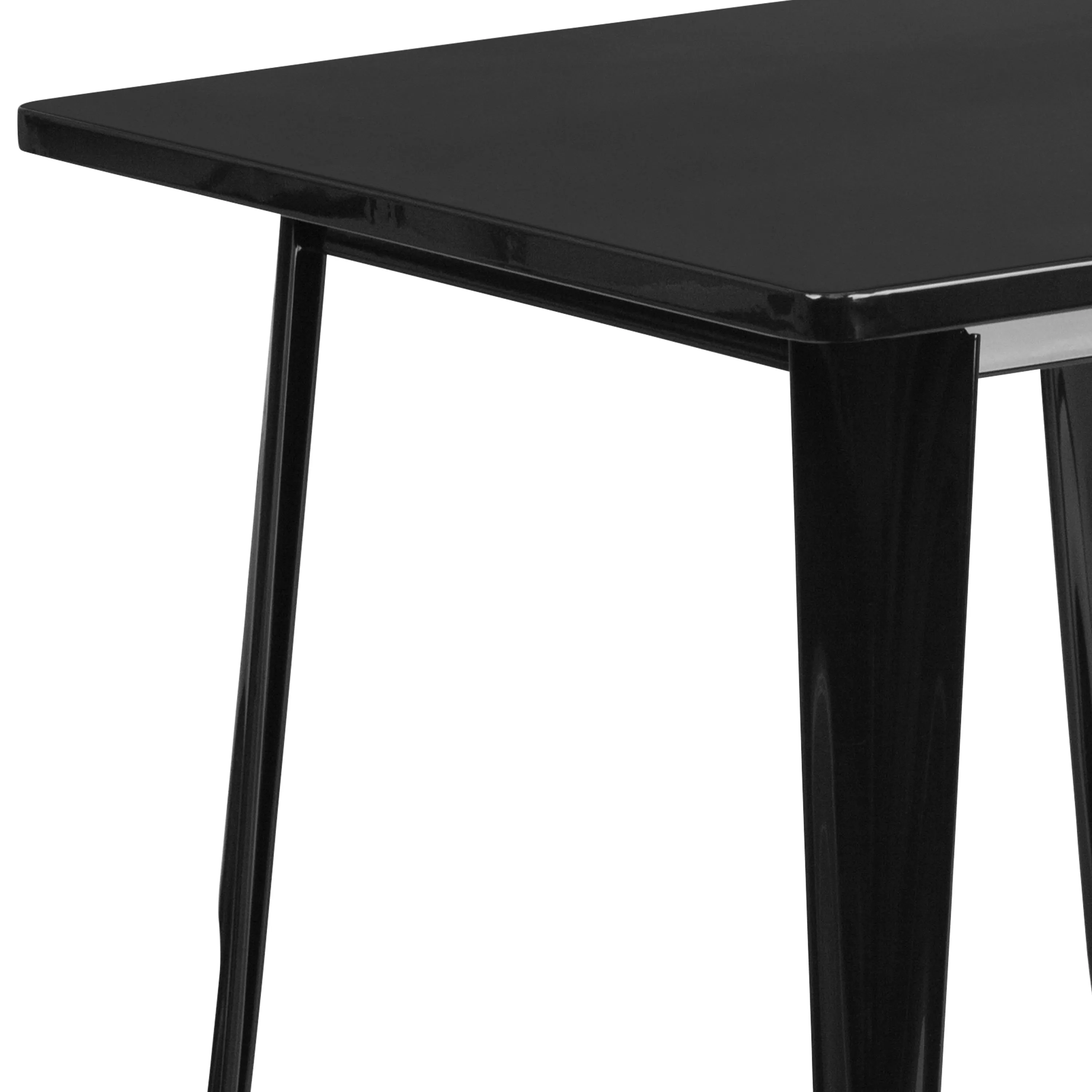 Commercial Grade 31.5" Square Metal Indoor-Outdoor Table