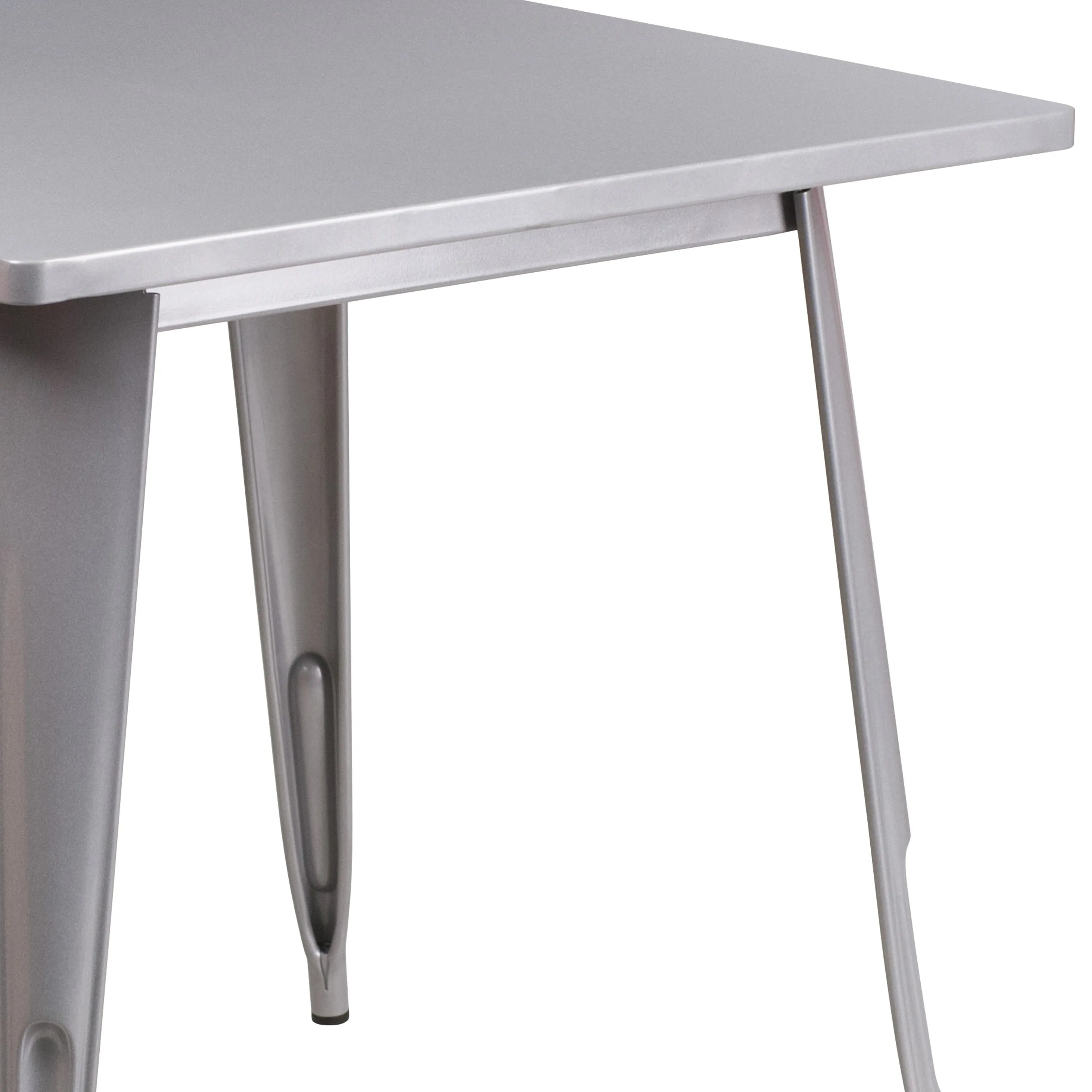 Commercial Grade 31.5" Square Metal Indoor-Outdoor Table
