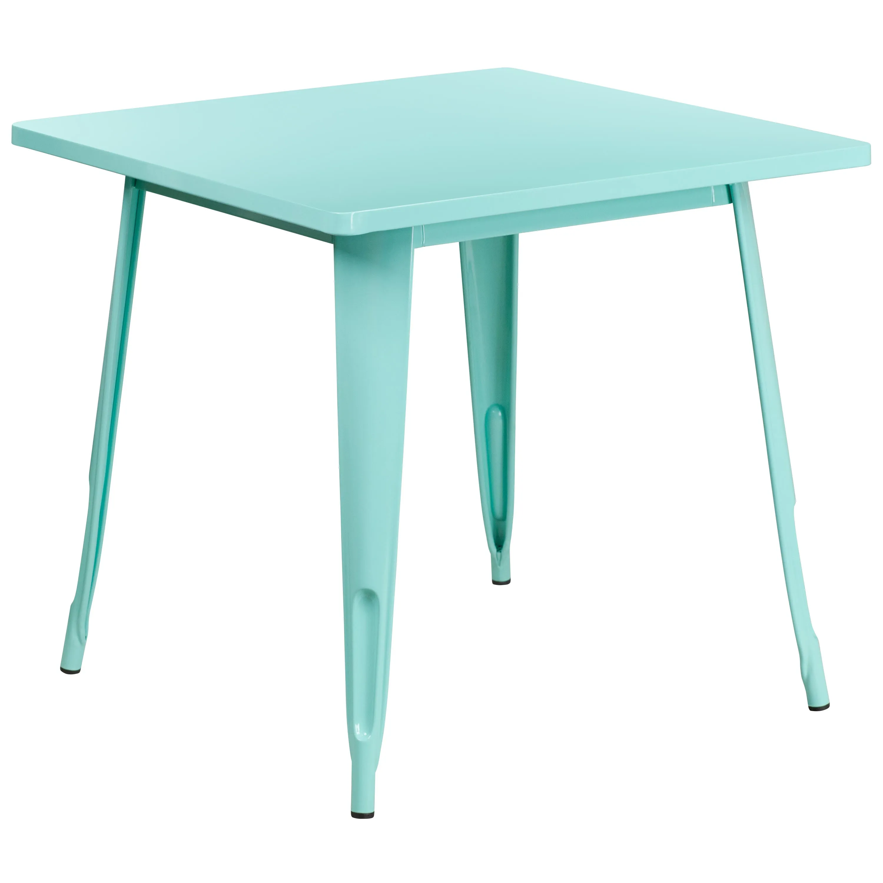 Commercial Grade 31.5" Square Metal Indoor-Outdoor Table