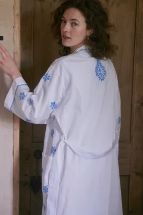 Cotton Dressing Gown | Chikan Embroidery