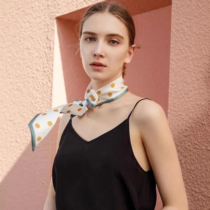 Cute Skinny Double Layer Silk Scarf Silk Ribbon