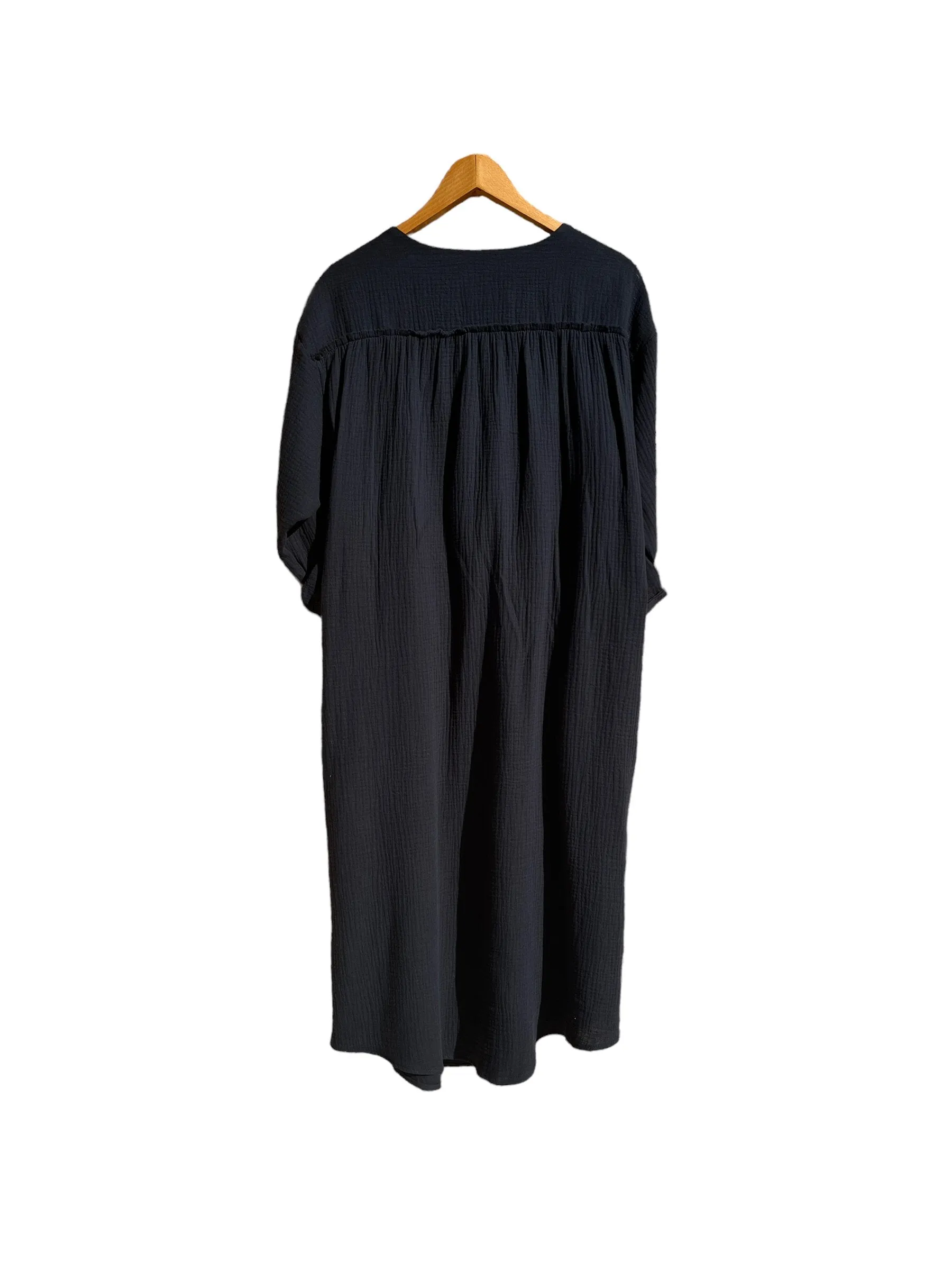 Drap Dress Navy Blue Muslin