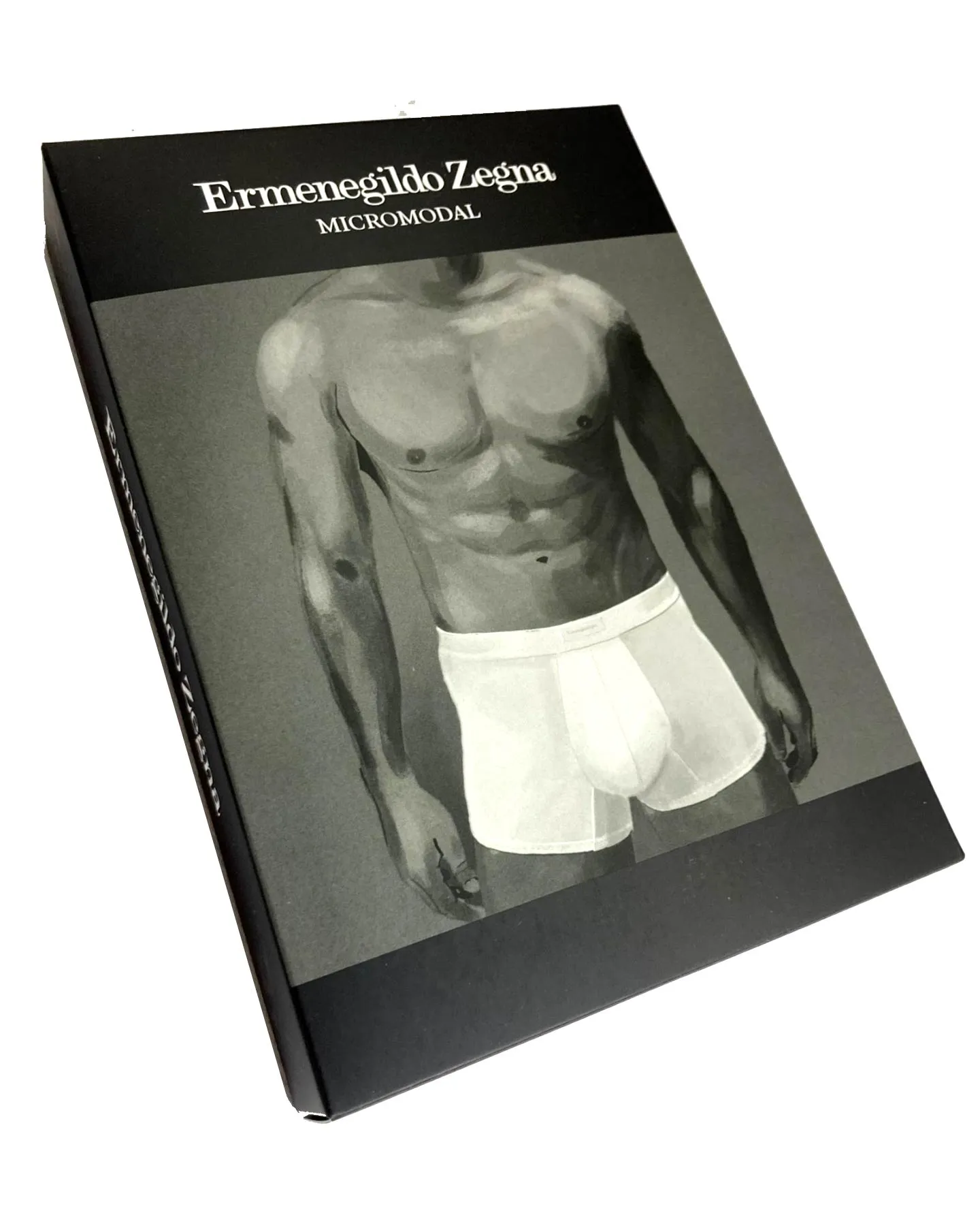 Ermenegildo Zegna Boxer Brief Black Men Underwear MicroModal XXL