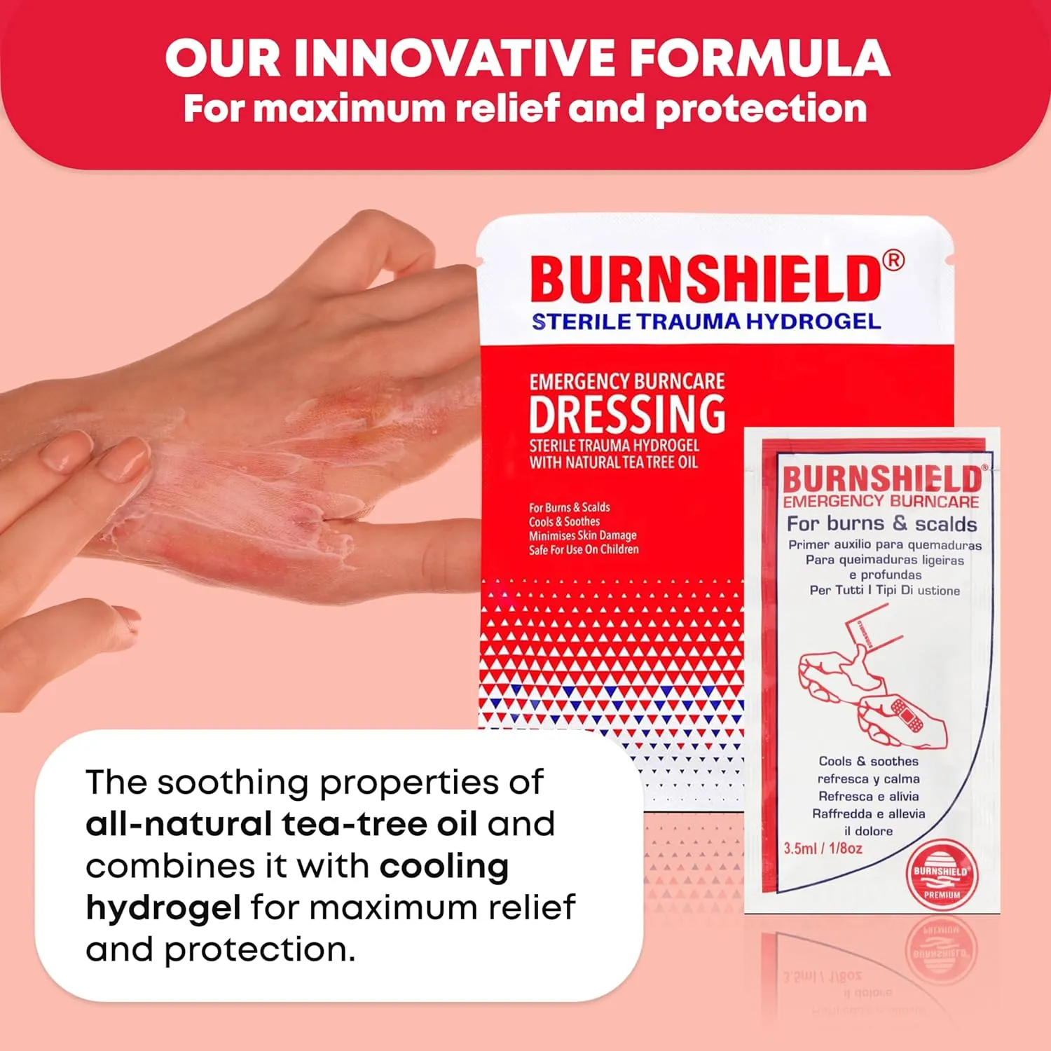 Ever Ready First Aid Emergency Burn Kit in Compact First Aid All-Purpose Resealable Pack for Home, Office & Travel