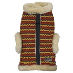 Fabdog | Multi Zig Zag Mammoth Lodge Shearling Dog Coat