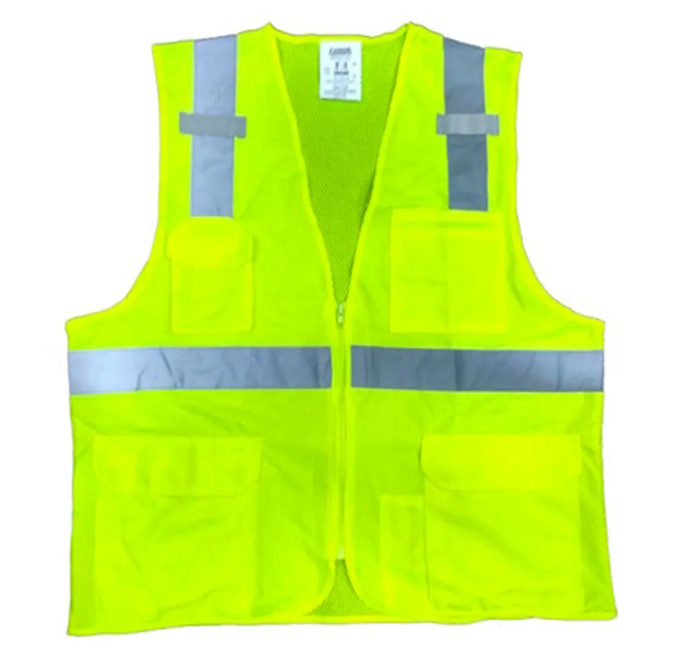Forge  Men's Hi-Vis Surveyor Zip Eight Pocket Vest