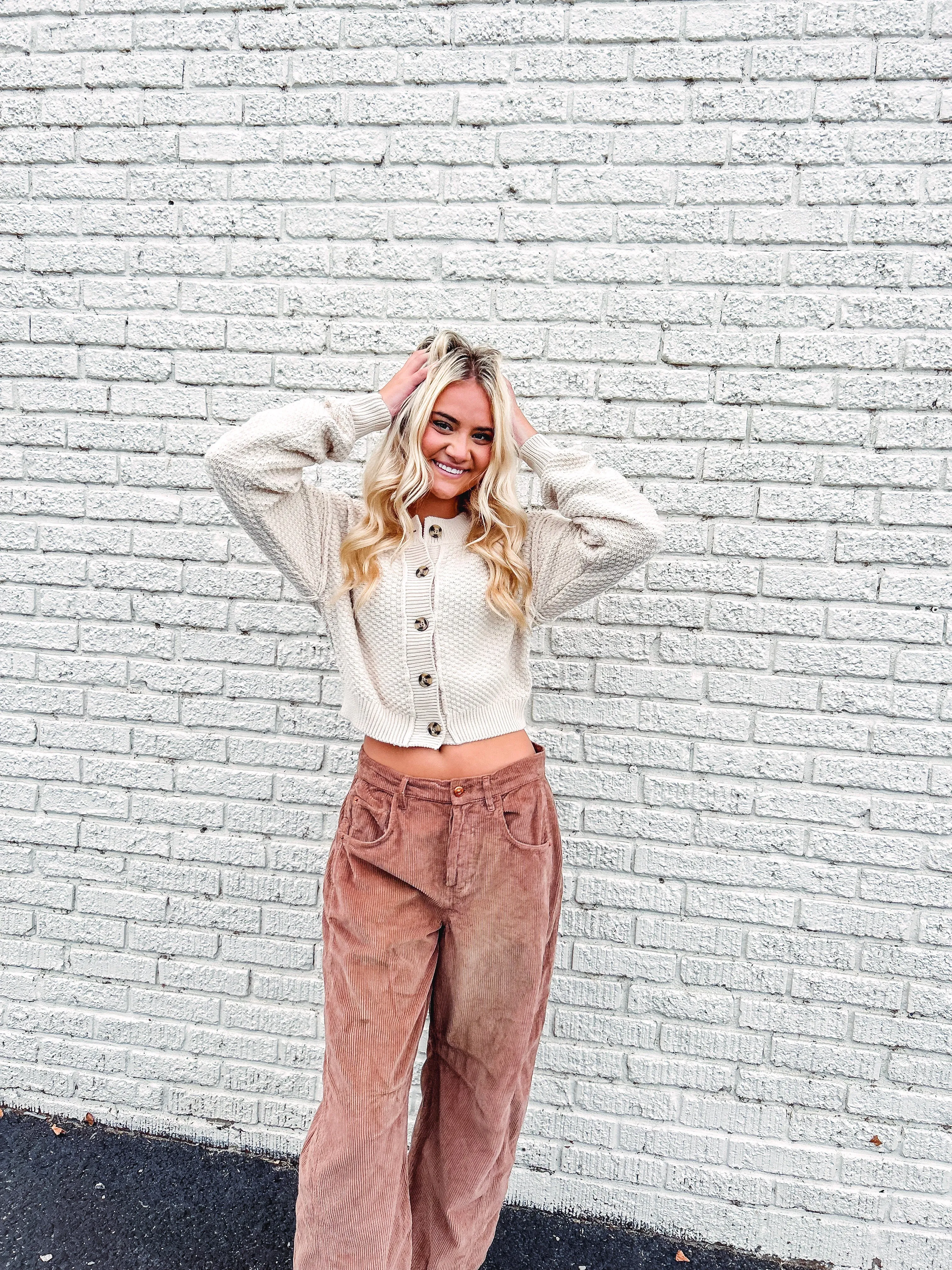 Free People Good Luck Corduroy Barrel Jeans