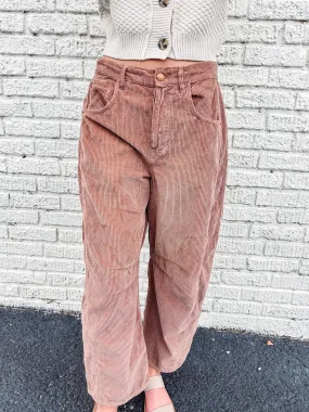 Free People Good Luck Corduroy Barrel Jeans