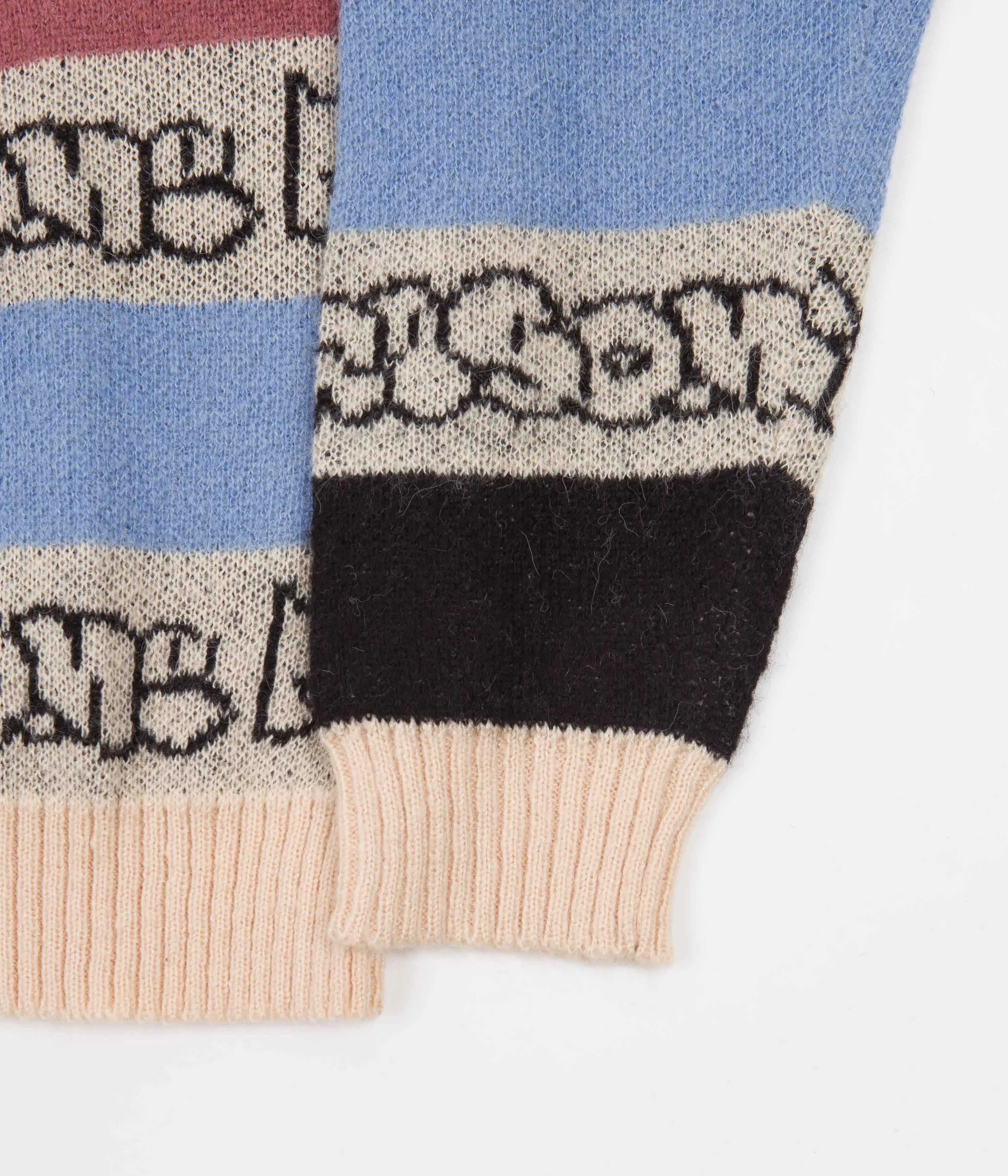 Fucking Awesome Wanto Brushed Crewneck Sweatshirt - Pink / Black / Blue