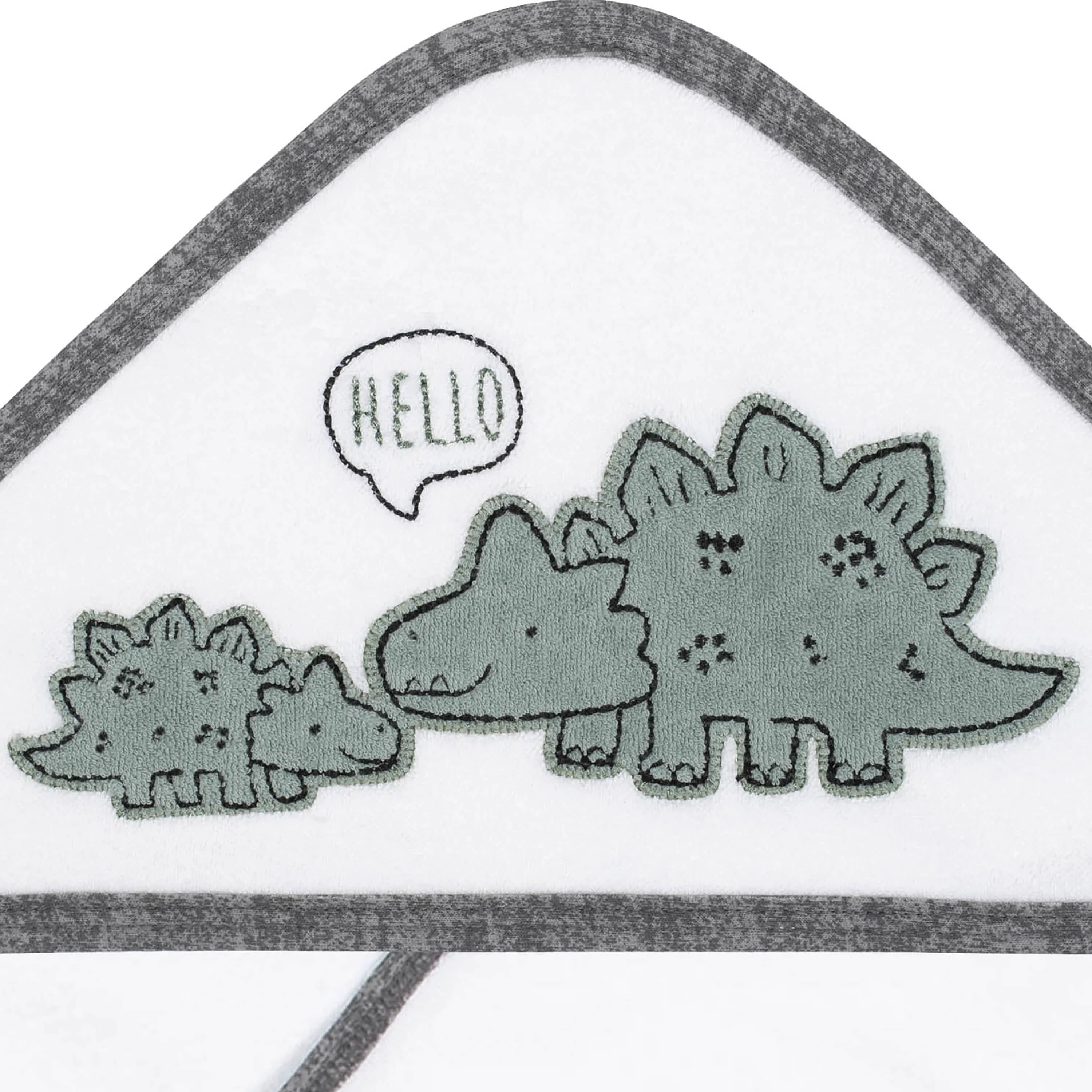 Gerber® Organic 2-Pack Baby Boys Dino Hooded Towels