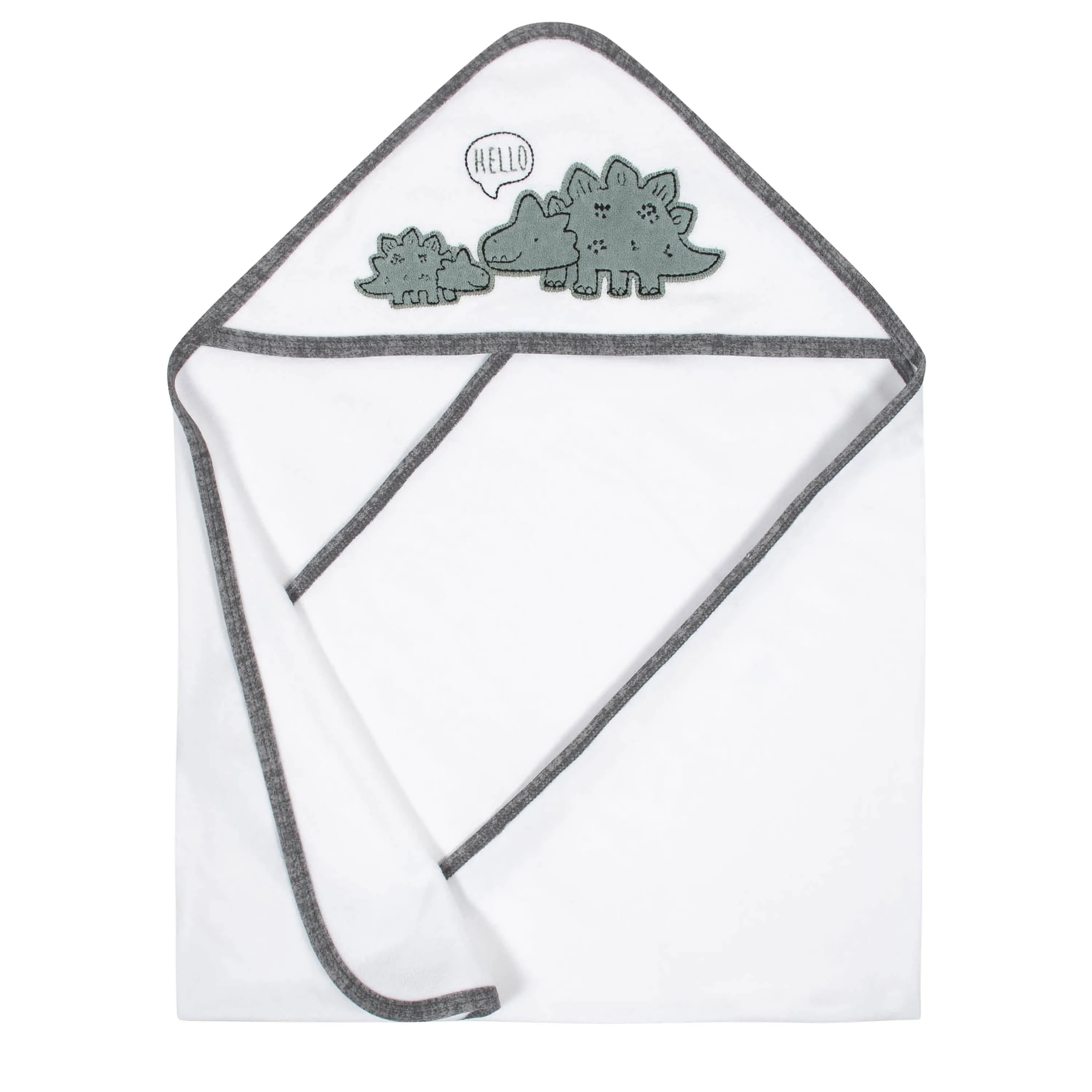 Gerber® Organic 2-Pack Baby Boys Dino Hooded Towels