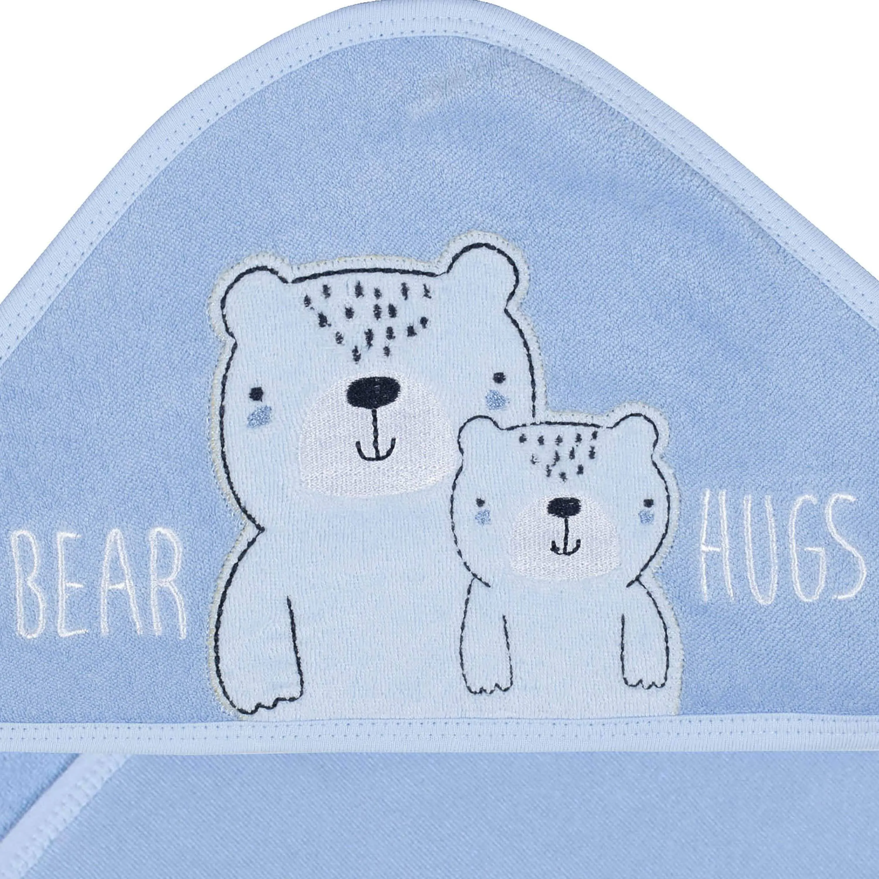 Gerber® Organic 2-Pack Baby Boys Teddy Hooded Towels